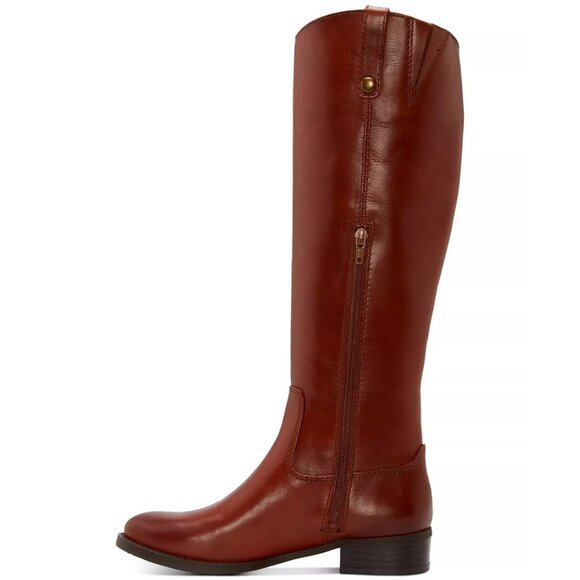 190$ I.N.C International Concepts Wide-Calf Leather Knee Boots Size 7.5 Cognac - Picture 4 of 5